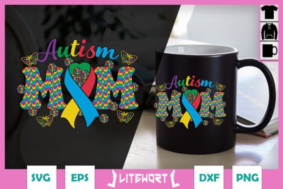 Autism Mom Happy Awareness SVG: A Versatile Graphic Design Asset for Crafts and Local Businesses