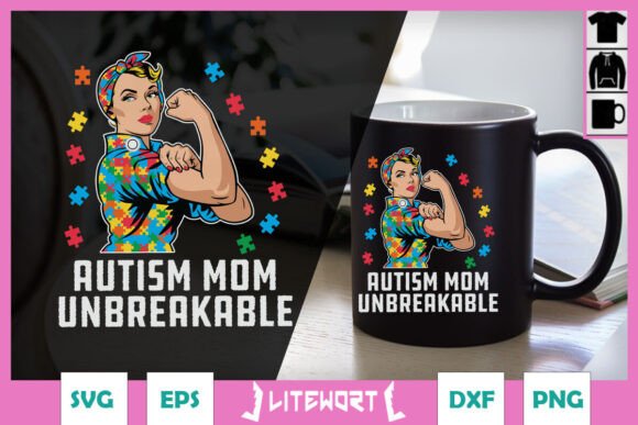 Autism Mom Unbreakable Love SVG: A Versatile Graphic for Crafts & Merch