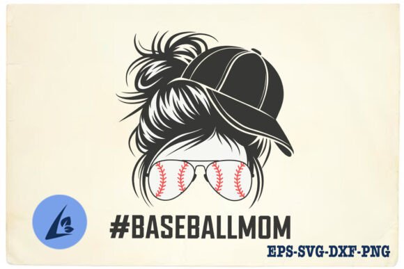 Baseball Mom Mesy Bun SVG: A Graphic Design Asset for Crafters