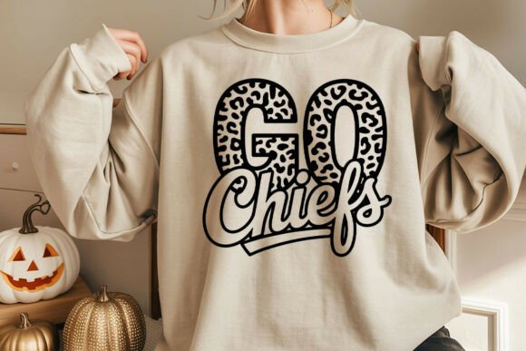 Go Chiefs Leopard SVG Graphic Design Asset for Crafts