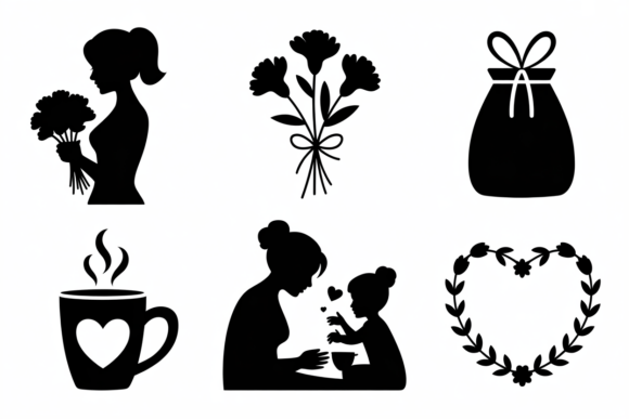 Mom and Child Silhouette SVG Bundle: A Powerful Graphic Design Asset for Bloggers and Content Creators