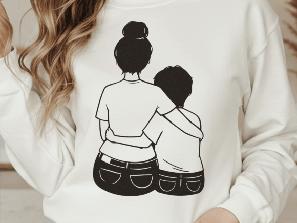Mom and Son SVG PNG for Crafts and Graphics: A Heartfelt Design for Mother’s Day