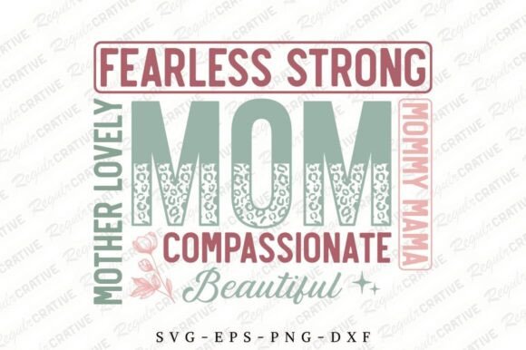 Mom Phrase Collage SVG Design: A Versatile Graphic Asset for Crafts and Local Branding