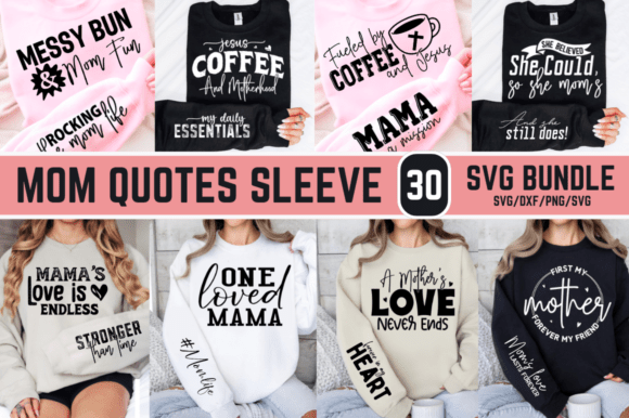 Mom Quotes Sleeve SVG Design Bundle: Graphics and Crafts Review