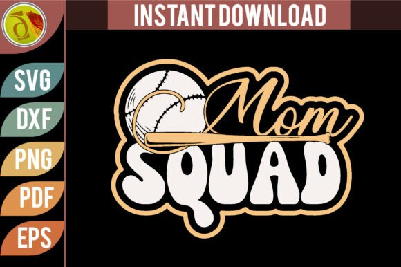 Mom Squad Baseball Svg Design: A Versatile Graphic for Crafts and Local Branding