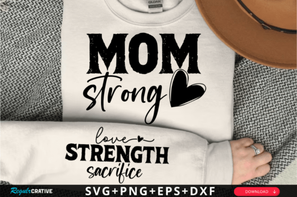 Mom Strong Sleeve SVG Design – A Versatile Graphic for Crafts and Handmade Projects