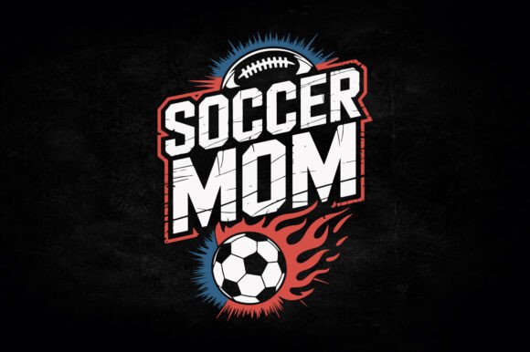 Soccer Mom Vector Typography SVG T-shirt for Crafts & Graphics