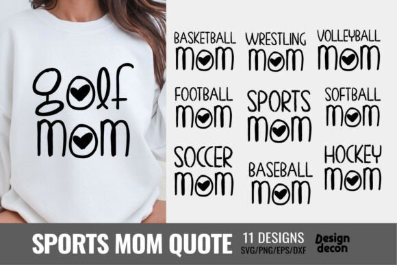 Sports Mom Game Day Mama SVG PNG Bundle for Crafts & Graphics