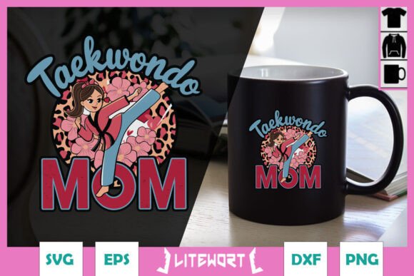 Taekwondo Mom Happy Mother’s Day SVG for Modern Blog Graphics