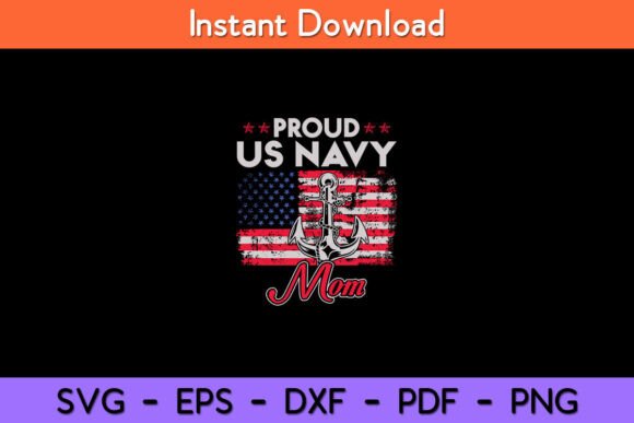 US Navy Proud Mother Graphics for Crafts and Content Creators